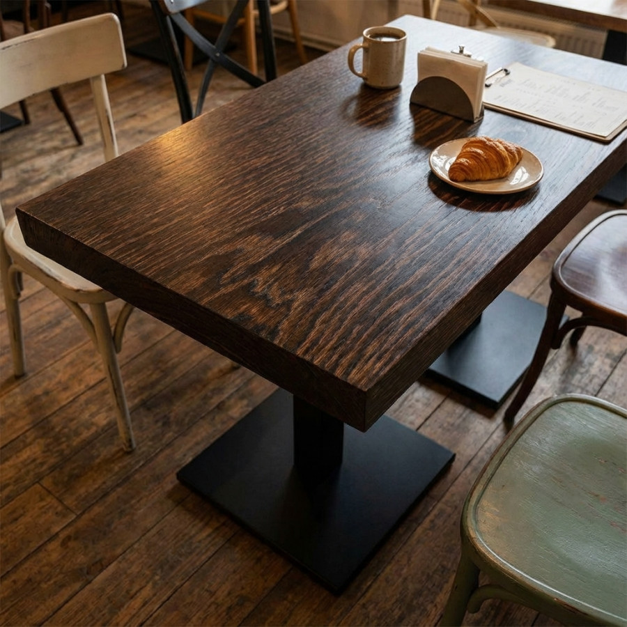 Столешница шпон дуба на основе ВЛАГОСТОЙКОГО МДФ (Прямоугольная) Каштан_17